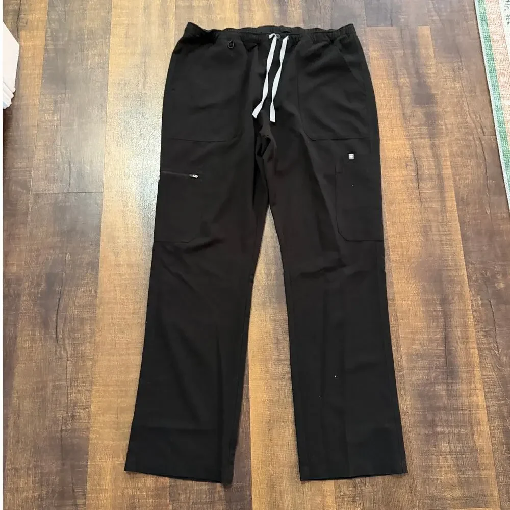FIGS Black Cairo Cargo Scrub Pants Technical Collection Size XXL